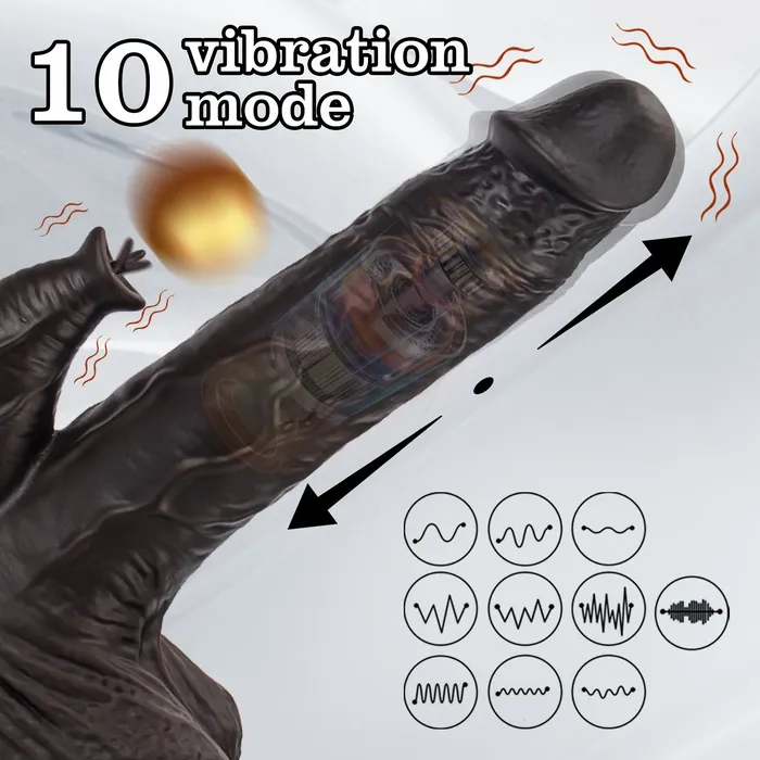 YIQU Vibrators YIQU 2184cm Vibrate Dildo 10 Vibration 10 Thrusting Heating Gspot Stimulation