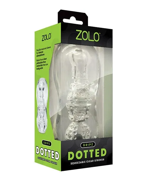 ZOLO Gripz Dotted Stroker Clear ZOLO Male Sex Toys