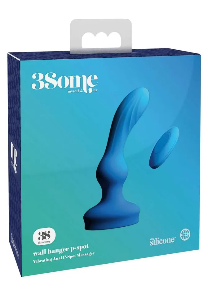 3some Female Sex Toys 3Some Wall Banger Silicone Rechargeable Remote Control PSpot Anal Vibrator