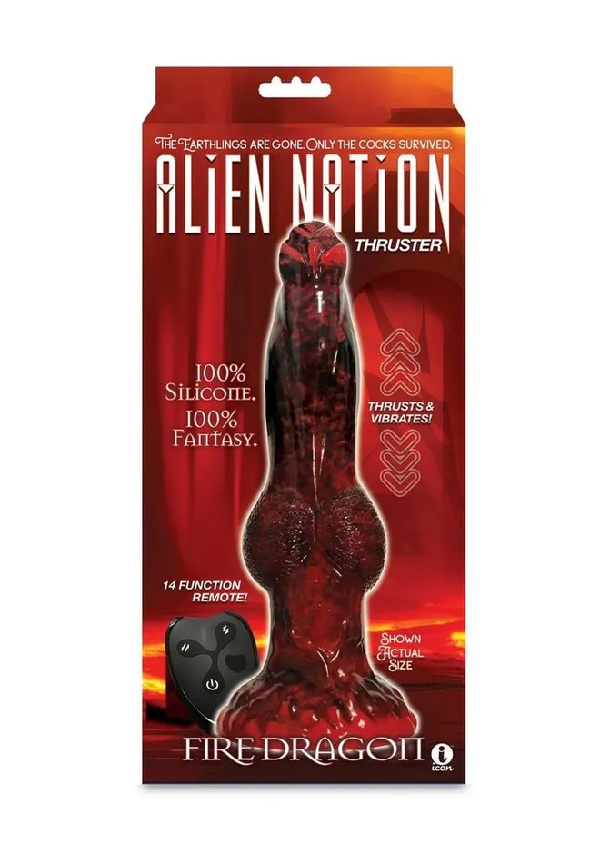 Alien Nation Dildos Alien Nation Fire Dragon Silicone Thrusting Dildo