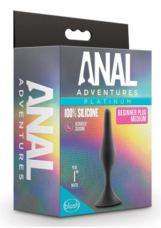 Anal Adventures Anal Adventures Platinum Silicone Beginner Plug Male Sex Toys