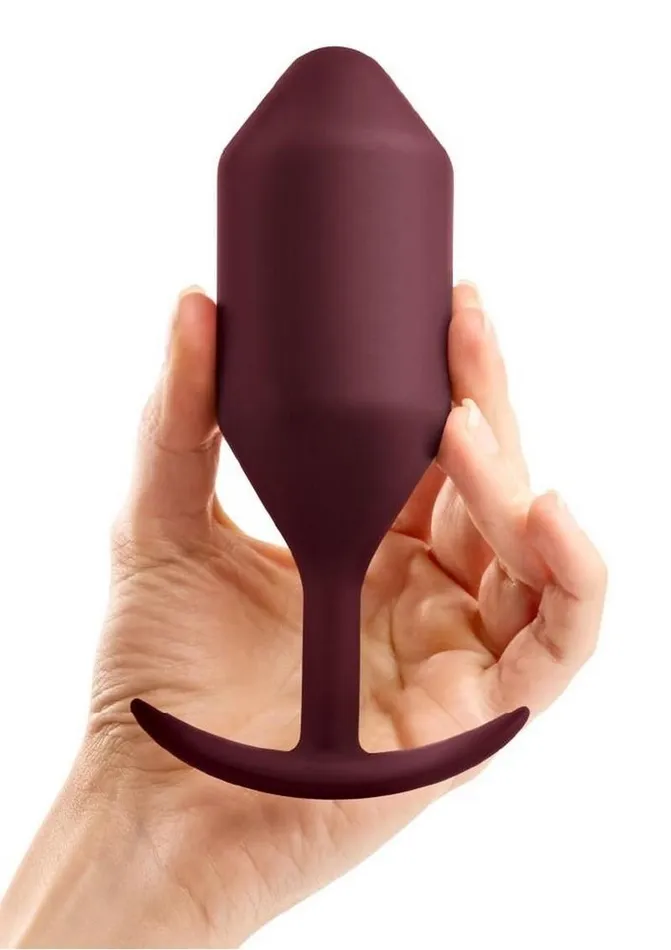 Anal BVibe Snug Plug 5 Silicone Weighted Anal Plug Dark bVibe