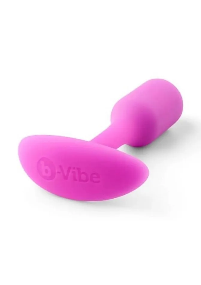 BVibe Snug Plug 1 Silicone Weighted Butt Plug Fucshia bVibe Anal