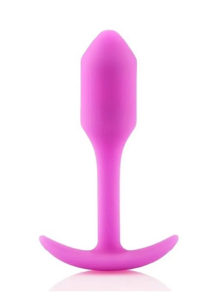 BVibe Snug Plug 1 Silicone Weighted Butt Plug Fucshia bVibe Anal