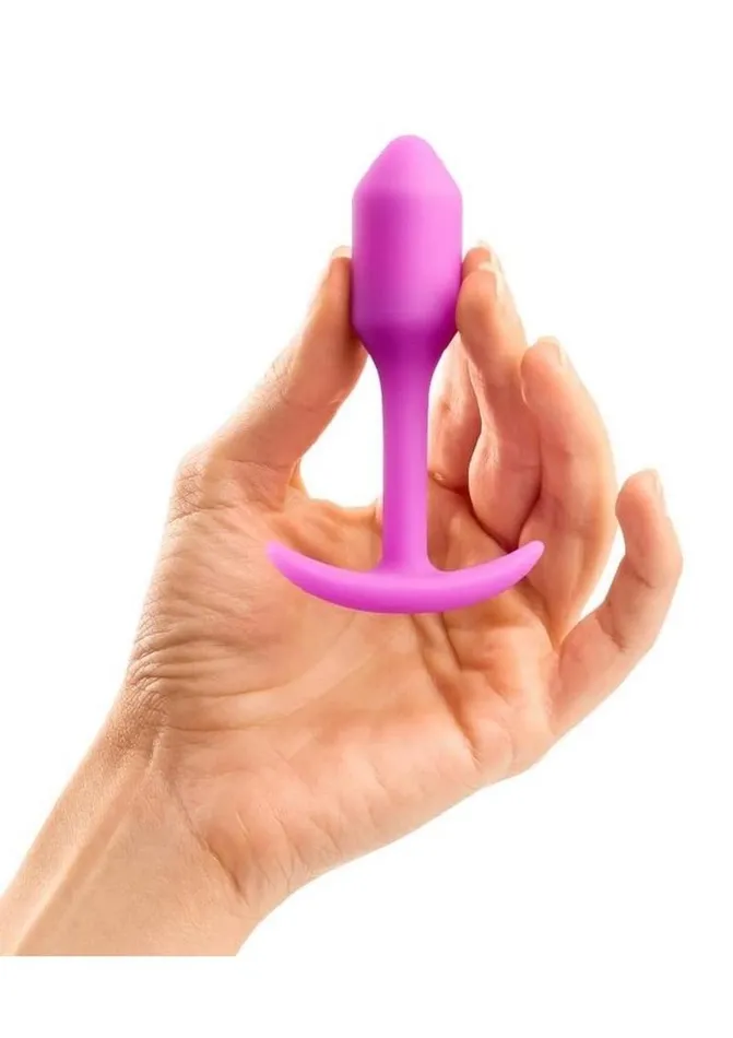 BVibe Snug Plug 1 Silicone Weighted Butt Plug Fucshia bVibe Anal