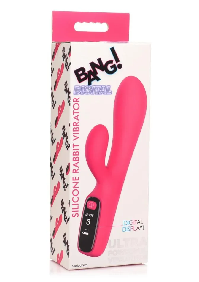 BANG Female Sex Toys Bang Digital Rechargeable Silicone Rabbit Vibrator