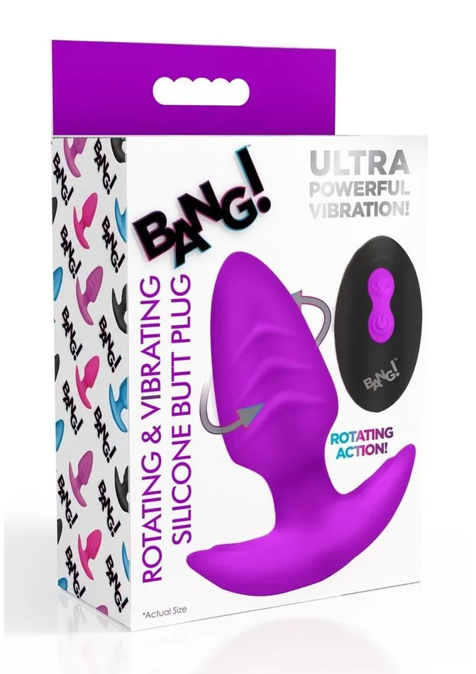 Bang Rotating Vibra Plug WRemote Prp BANG Anal