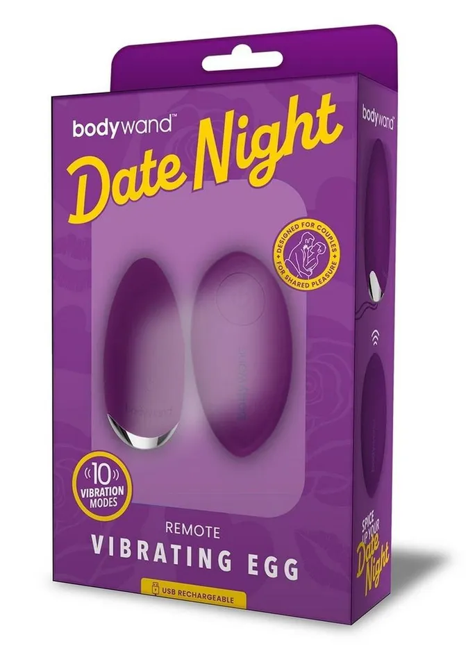 Bodywand Bodywand Date Night Rechargeable Silicone Egg Vibrator with Remote Control Female Sex Toys Bodywand Bodywand Date Night Rechargeable Silicone Egg Vibrator with Remote Control Female Sex Toys