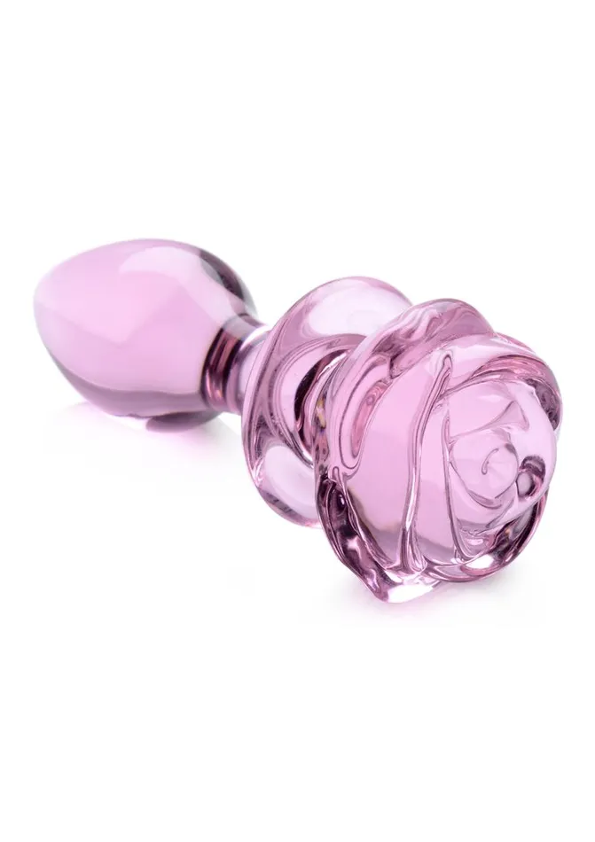 Booty Sparks Anal Booty Sparks Pink Rose Glass Anal Plug