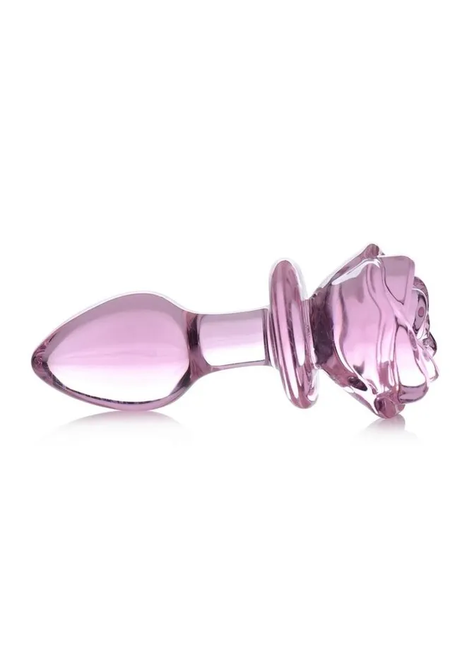 Booty Sparks Anal Booty Sparks Pink Rose Glass Anal Plug
