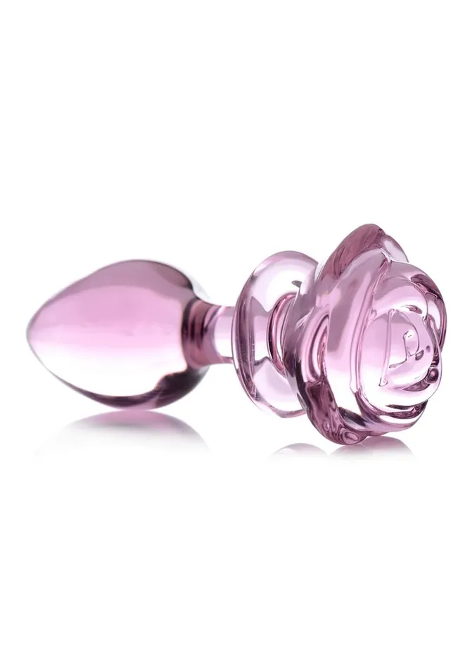 Booty Sparks Anal Booty Sparks Pink Rose Glass Anal Plug