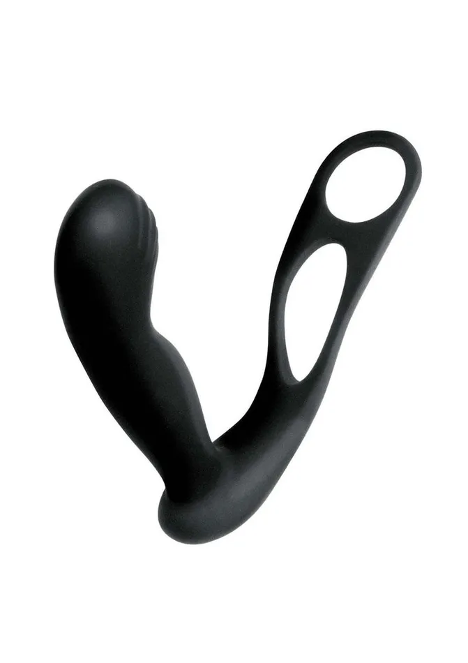 Butts Up Male Sex Toys Butts Up Rechargeable Silicone Prostate Massager with Scrotum and Cock Ring