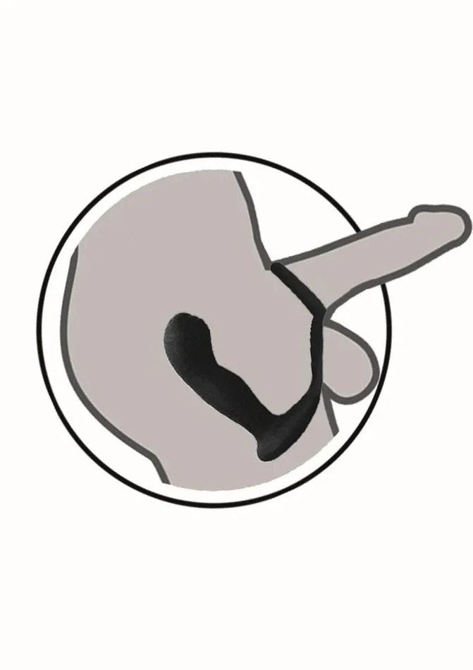 Butts Up Male Sex Toys Butts Up Rechargeable Silicone Prostate Massager with Scrotum and Cock Ring