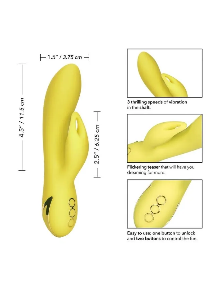California Dreaming Venice Vixen Silicone USB Rechargeable Multifunction Vibrator Waterproof California Dreaming Female Sex Toys