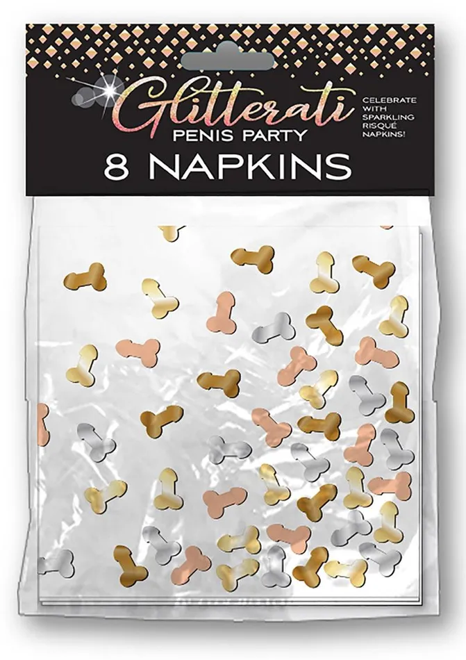 Candyprints Party Male Sex Toys Glitterati Penis Party Napkins