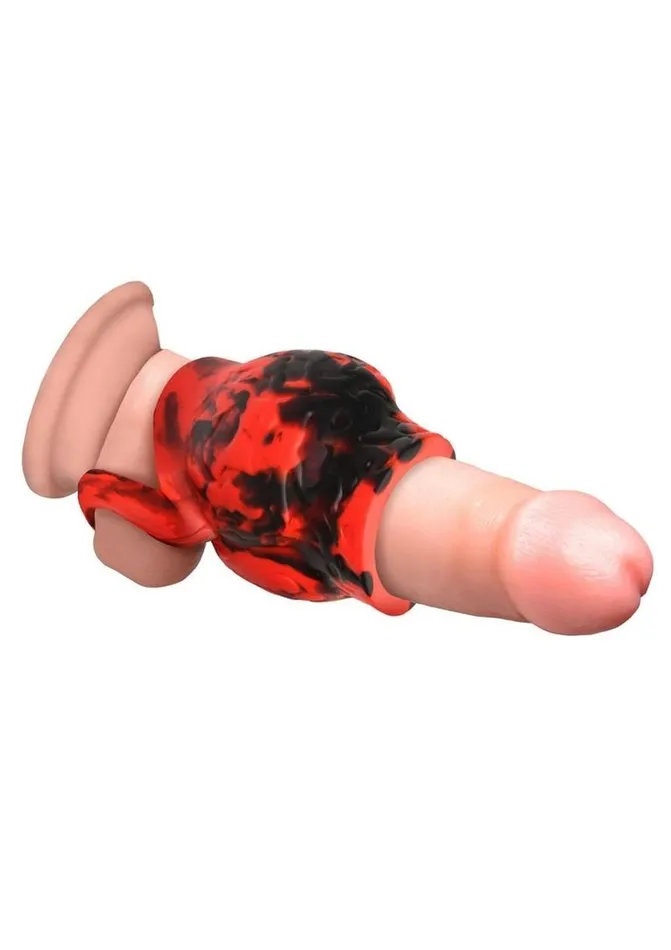 Creature Cocks Male Sex Toys Creature Cocks Hell Hound Silicone Penis Sleeve and Ball Stretcher
