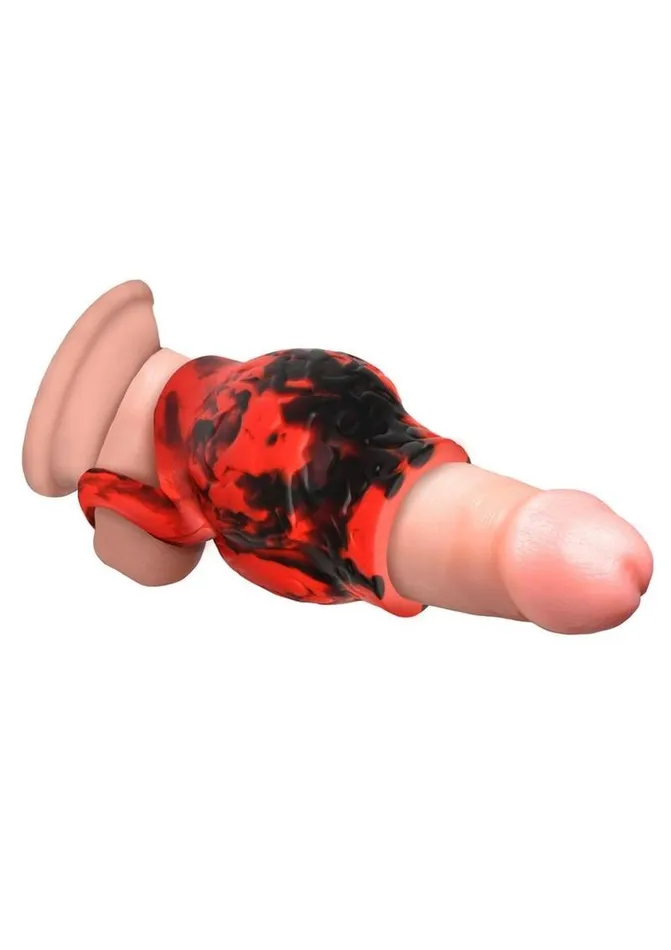 Creature Cocks Male Sex Toys Creature Cocks Hell Hound Silicone Penis Sleeve and Ball Stretcher