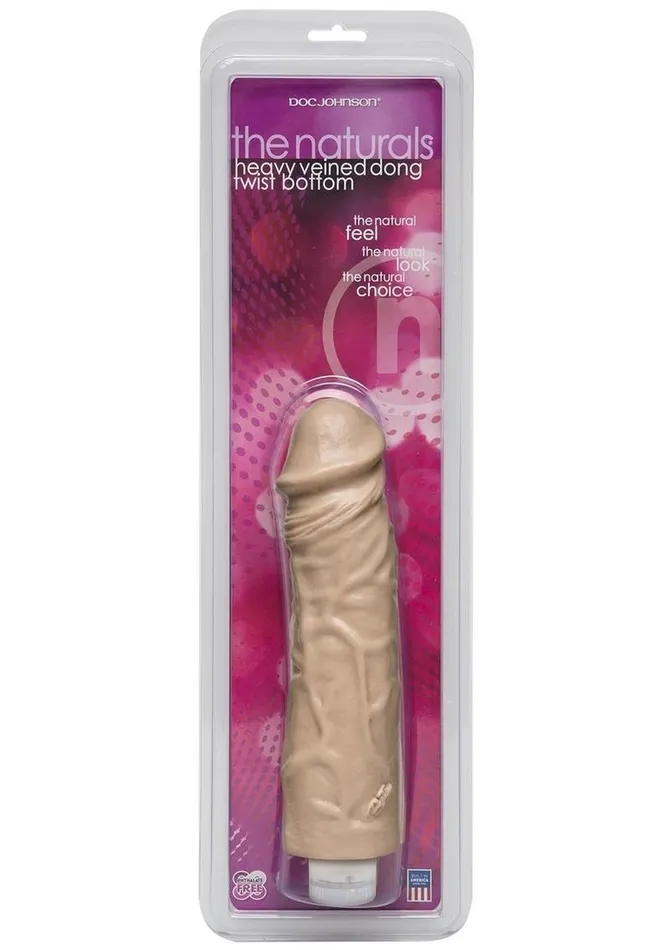 Doc Johnson Female Sex Toys The Naturals Heavy Veined Thick Dildo