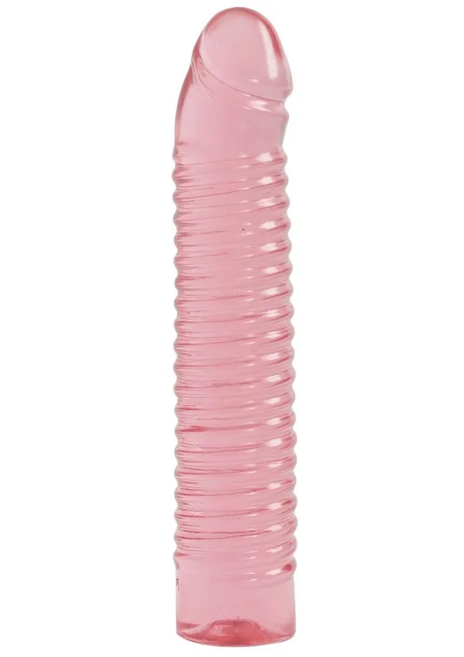 Doc Johnson Vivid Sunrise Ribbed Jellie Dildo Female Sex Toys