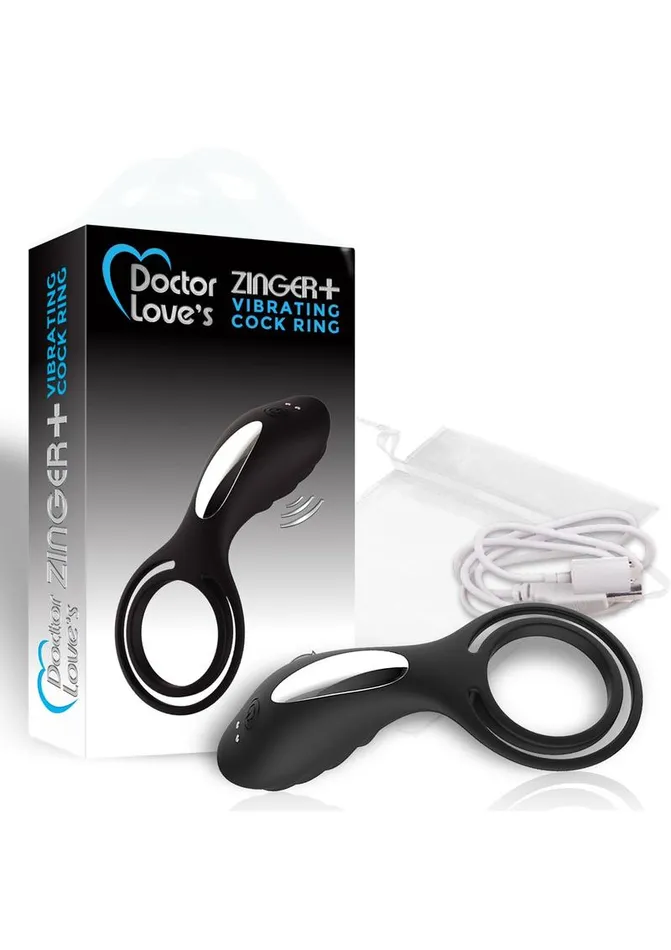 Doctor Loves Male Sex Toys Doctor Loves Zinger Plus Silicone Rechargeable Vibrating Cock Ring