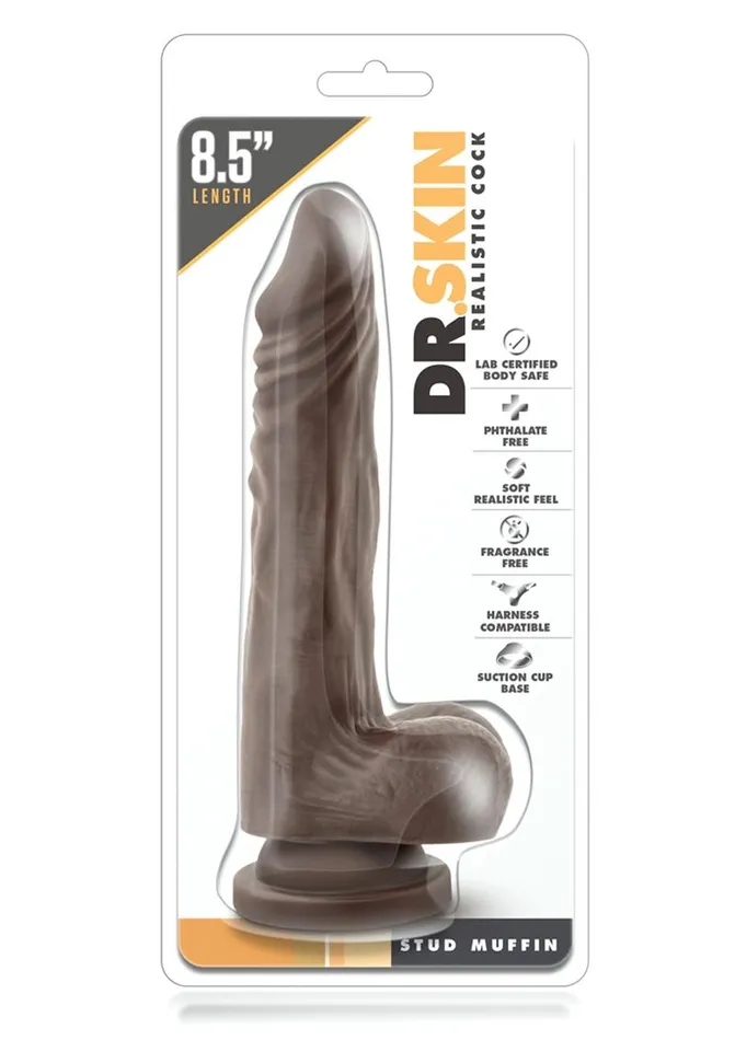 Dr Skin Stud Muffin Dildo with Balls Dr Skin Female Sex Toys
