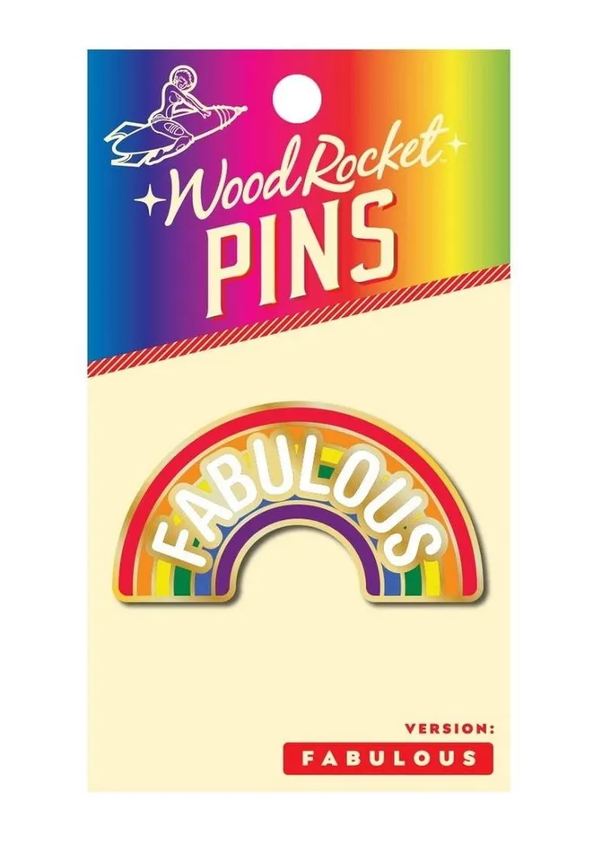 Fabulous Enamel Pin WoodRocket Vibrators