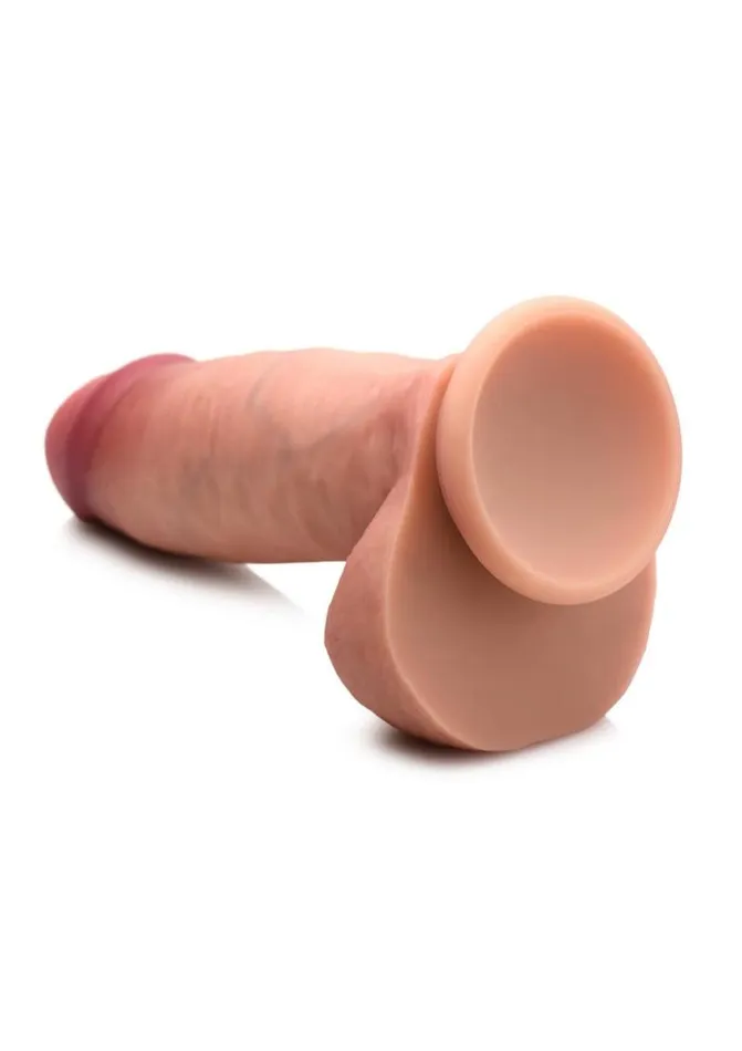 Female Sex Toys Jock Jock Dual Density Silicone Dildo with Balls