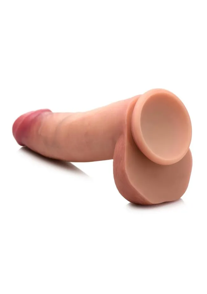 Female Sex Toys Jock Jock Dual Density Silicone Dildo with Balls
