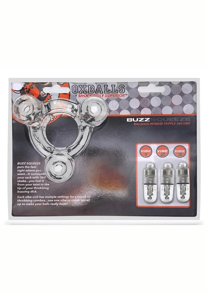 Female Sex Toys Oxballs Buzz Squeeze Vibrating Ballstretcher Oxballs