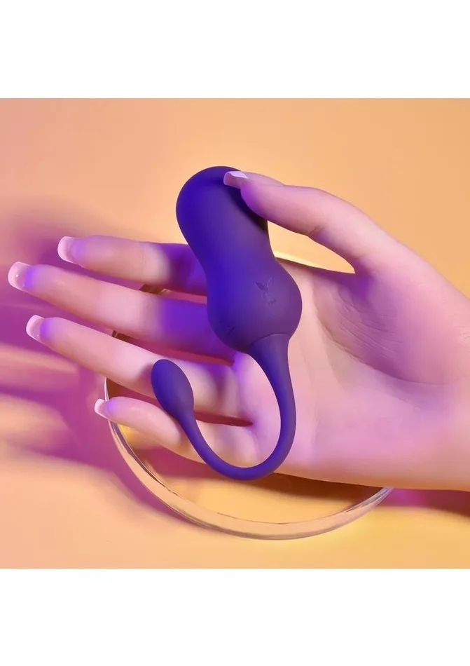 Female Sex Toys Playboy Playboy Double Time Rechargeable Silicone Vibrating Kegel Balls with Remote Control