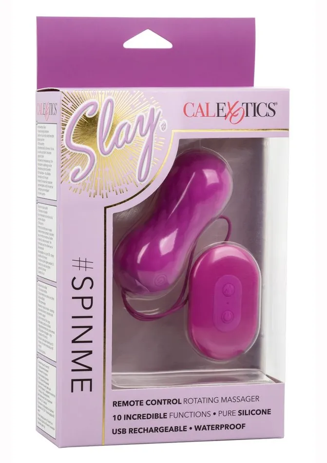 Female Sex Toys Slay Slay Spinme Silicone Rechargeable Rotating Vibrator with Remote Control