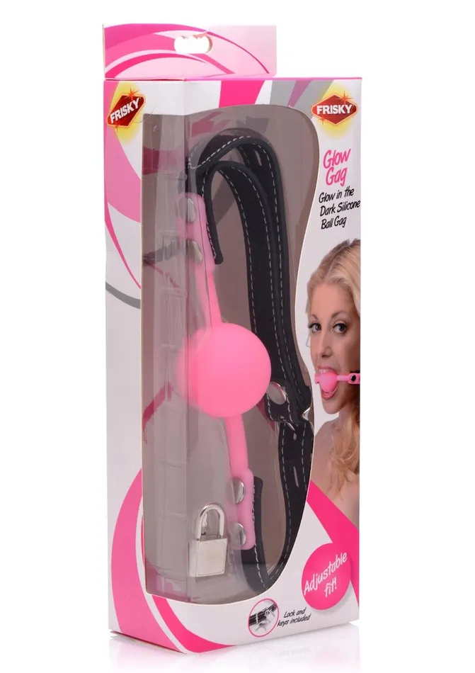Frisky Glow Gag Glow In The Dark Silicone Ball Gag Frisky Female Sex Toys