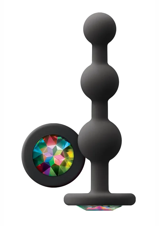 Glams Ripple Silicone Plug Rainbow Gem Glams Anal