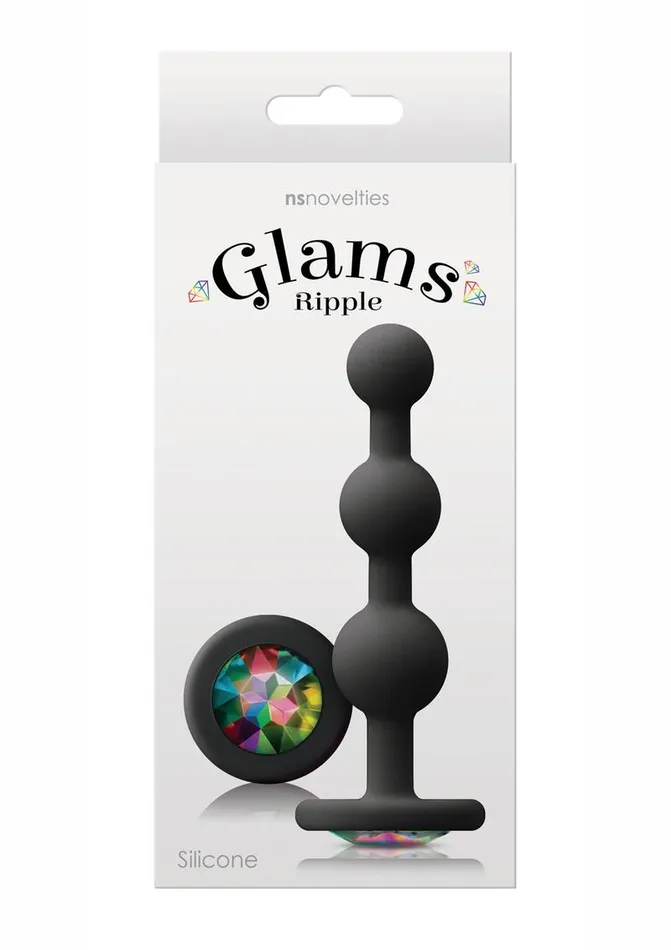 Glams Ripple Silicone Plug Rainbow Gem Glams Anal Glams Ripple Silicone Plug Rainbow Gem Glams Anal