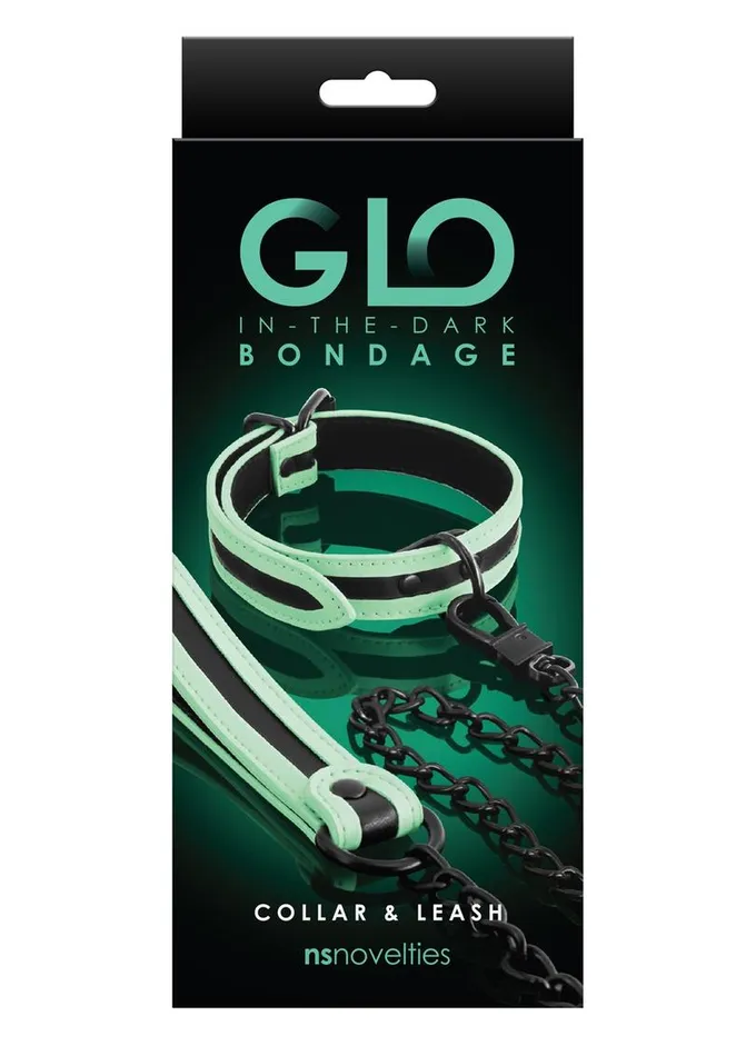 Glo Bondage Dildos Glo Bondage Glow In The Dark Collar and Leash