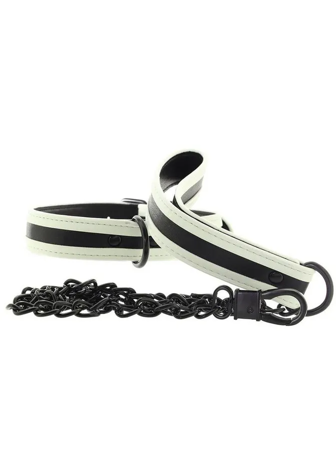 Glo Bondage Dildos Glo Bondage Glow In The Dark Collar and Leash