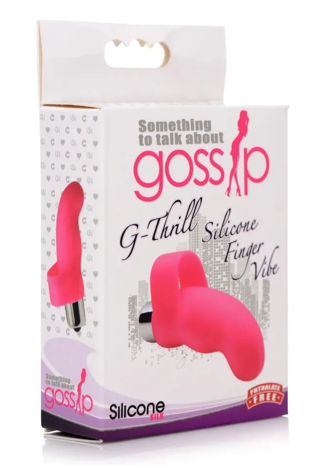 Gossip GThrill Silicone Finger Vibrator with Full Size Bullet Gossip Female Sex Toys