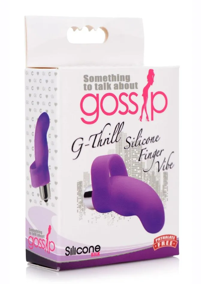 Gossip GThrill Silicone Finger Vibrator with Full Size Bullet Gossip Female Sex Toys
