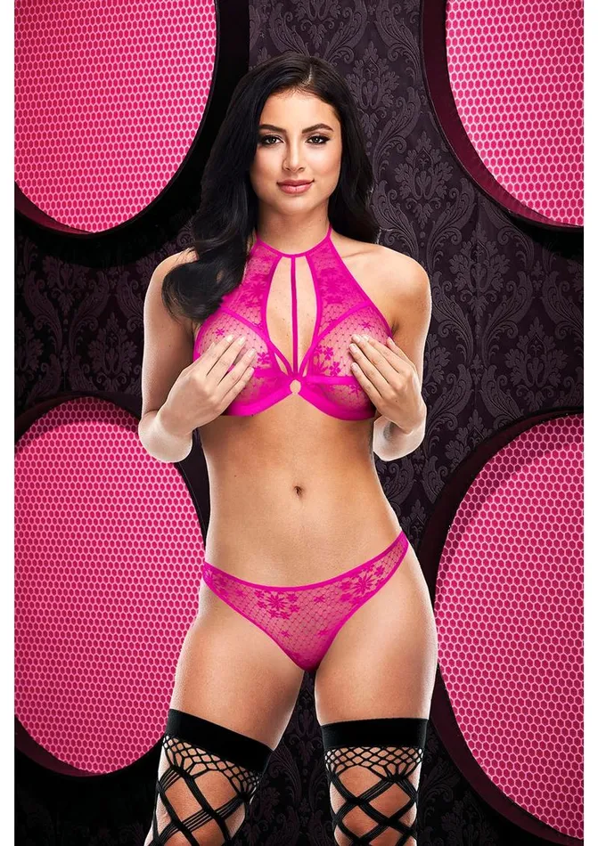 Lapdance Lingerie 2pc Sexy Strappy Lace Bra Panty Female Sex Toys