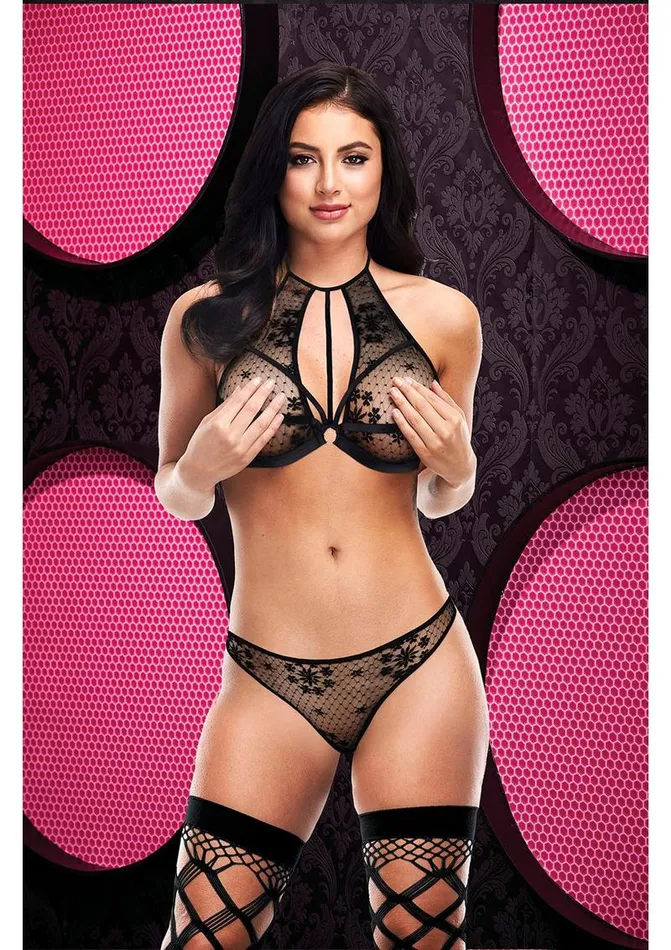 Lapdance Lingerie 2pc Sexy Strappy Lace Bra Panty Female Sex Toys