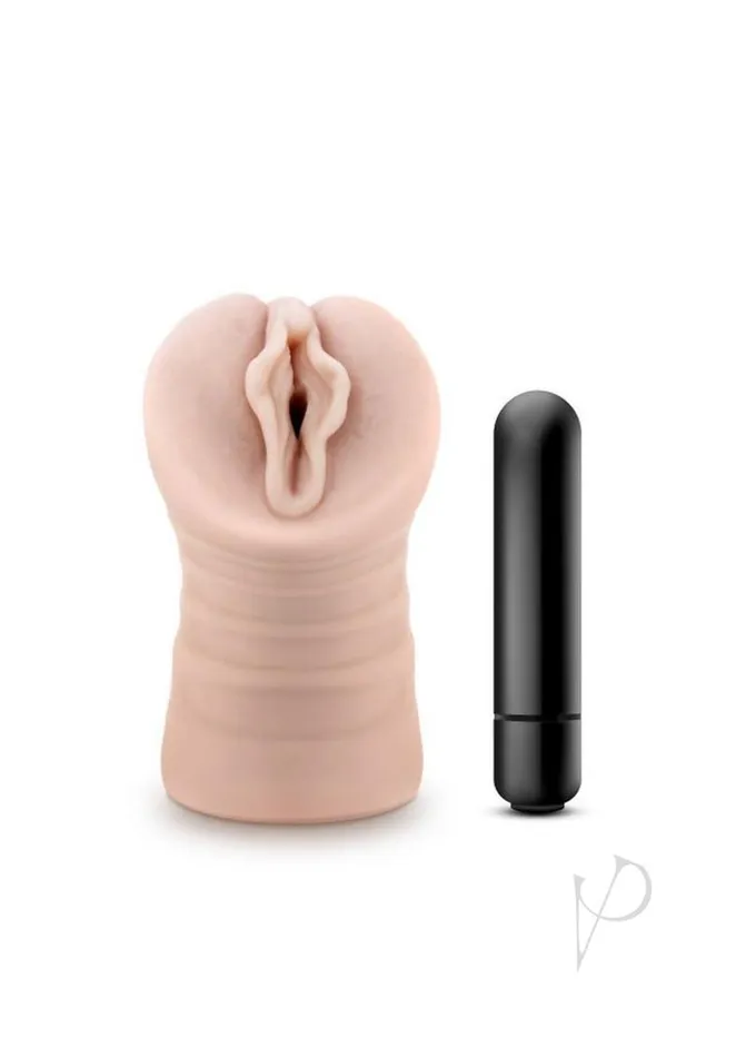 M For Men Ashley Vibrating Masturbator with Bullet Pussy M for Men Male Sex Toys