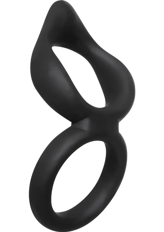 Male Sex Toys Adam and Eve Silicone Dual Ring Clit Tickler Cock Ring