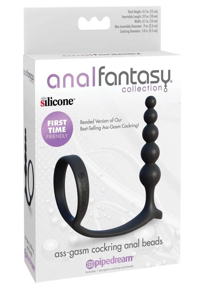 Male Sex Toys Anal Fantasy Collection Anal Fantasy Collection AssGasm Silicone Cockring Anal Beads