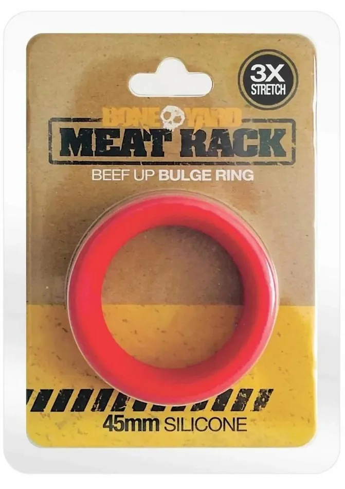 Male Sex Toys Boneyard Meat Rack Beef Up Bulge Ring 3x Stretch Silicone Cock Ring Boneyard