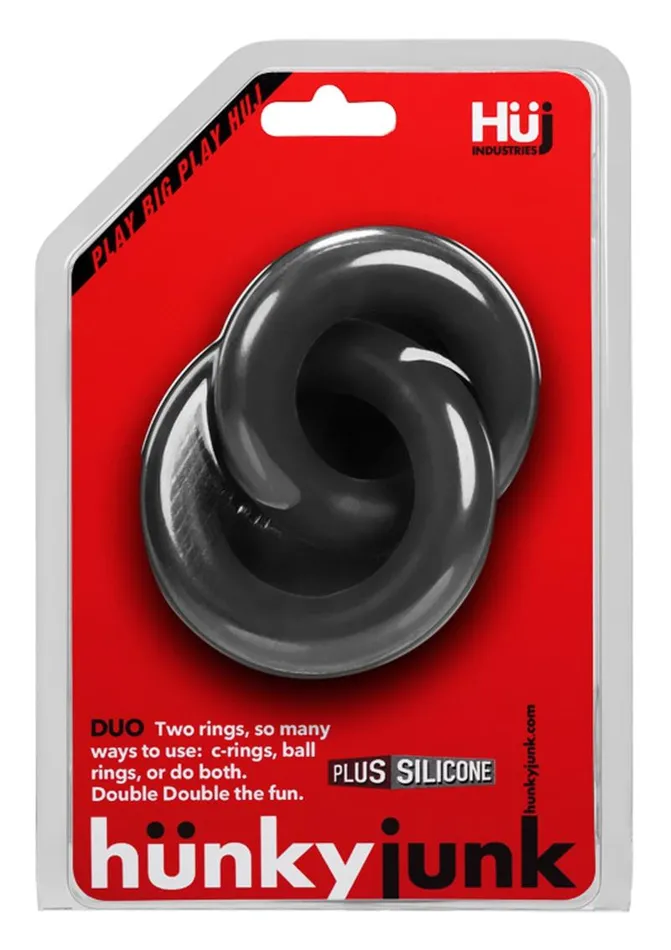Male Sex Toys Hunkyjunk Duo Silicone Double Cock Ring Hunkyjunk