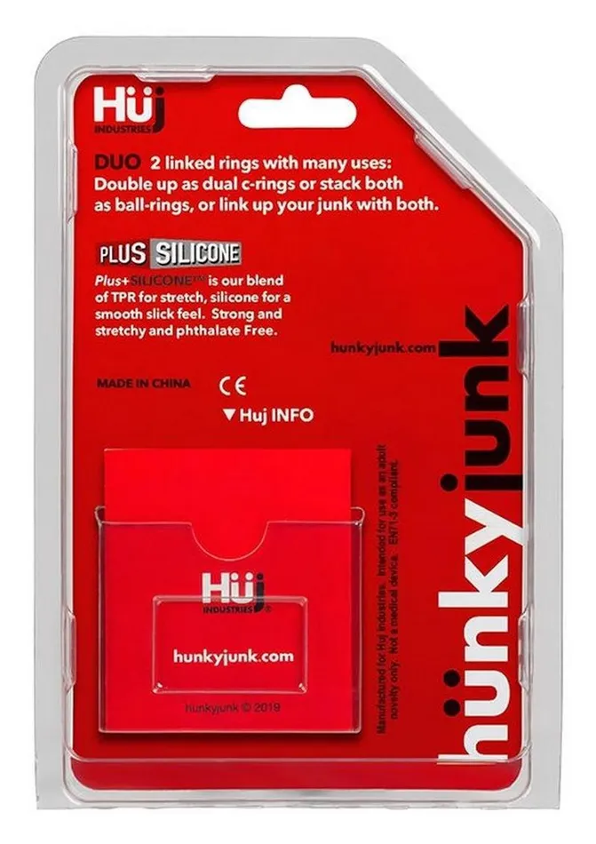 Male Sex Toys Hunkyjunk Duo Silicone Double Cock Ring Hunkyjunk