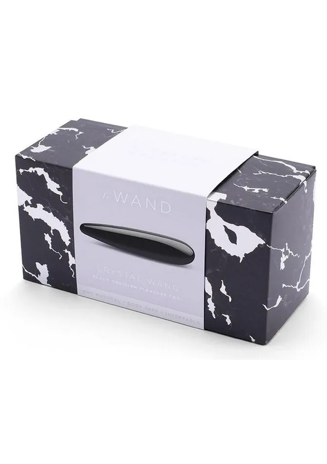 Male Sex Toys Le Wand Le Wand Crystal Wand Probe with Silicone Ring Black Obsidian Male Sex Toys Le Wand Le Wand Crystal Wand Probe with Silicone Ring Black Obsidian