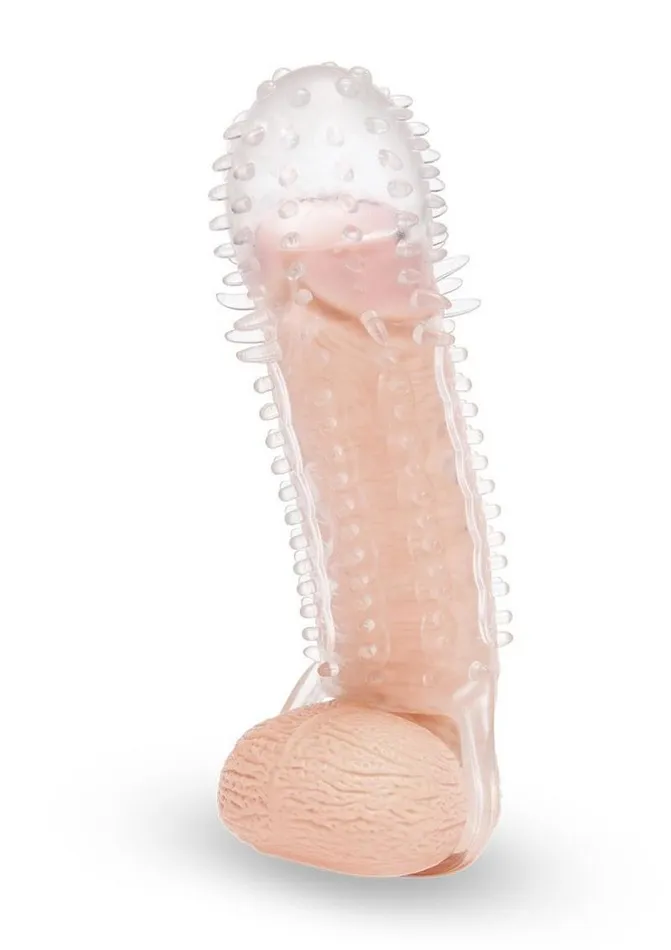 Male Sex Toys Size Up Size Up Texured Clear View Penis Extender with Ball Loop