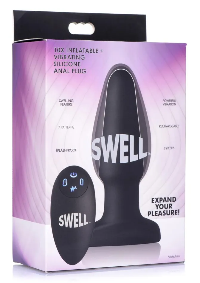 Male Sex Toys SWELL Swell Inflatable Rechargeable Silicone Vibrating Anal Plug Male Sex Toys SWELL Swell Inflatable Rechargeable Silicone Vibrating Anal Plug