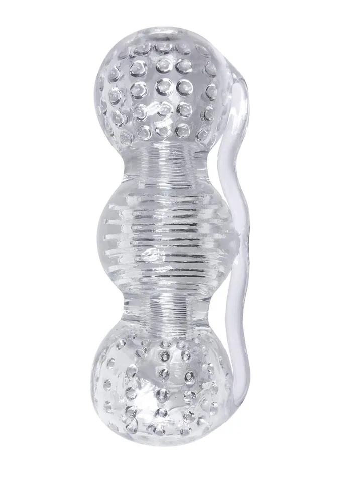 Male Sex Toys The 9s Clear Stroke Threeway Masturbator THE 9S